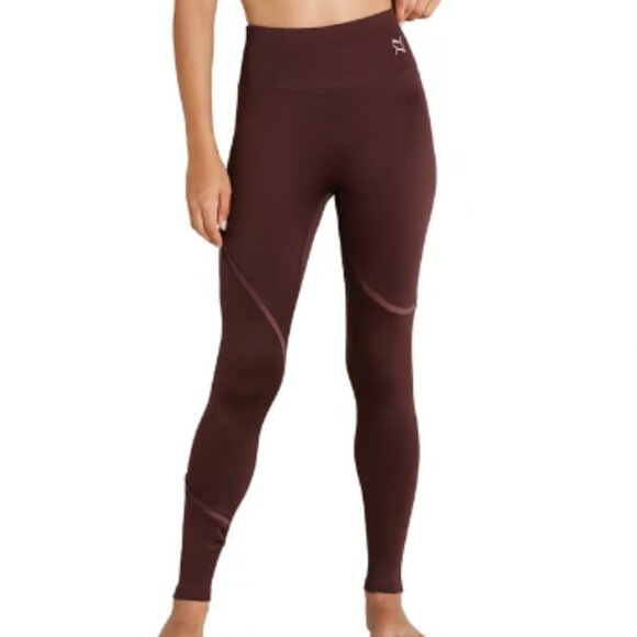 PUMA Exhale Mesh Curve Brown Full Length Yoga Legging--L--NWT - Picture 2 of 15